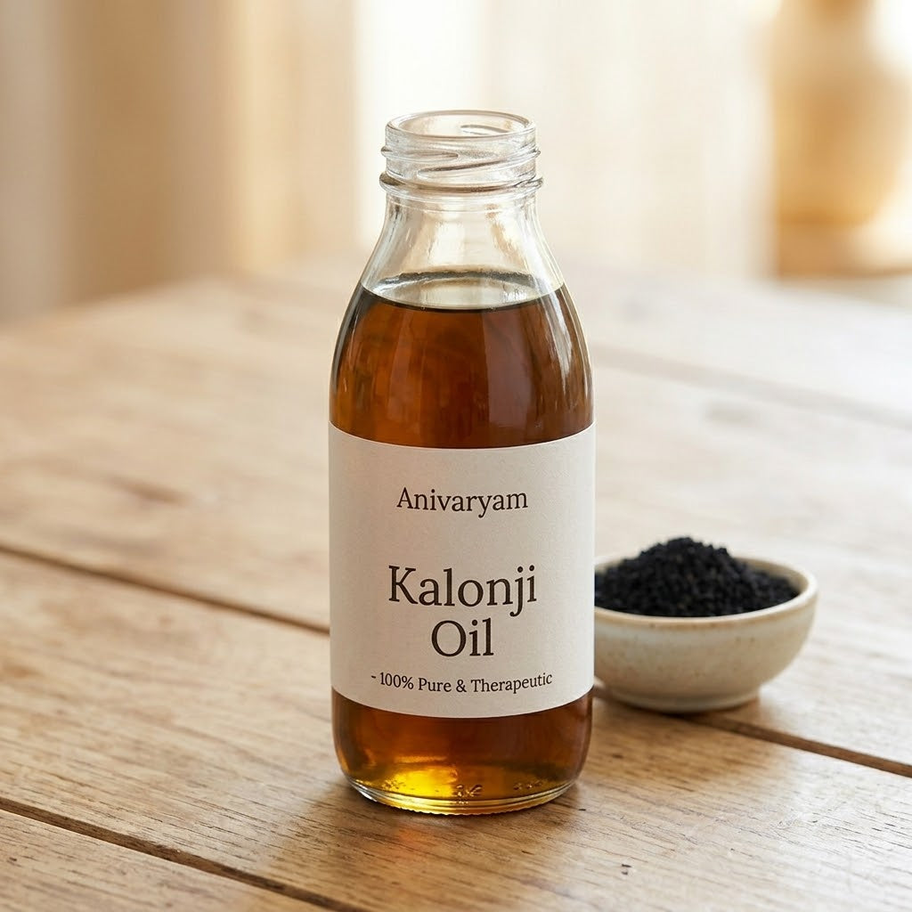 Anivaryam Cold Pressed Kalonji Oil (Black Seed)| Pure, Unrefined & Edible